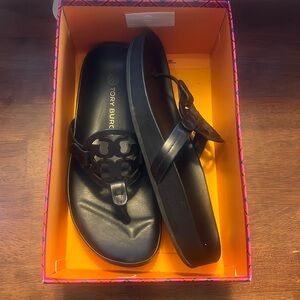 Tory Burch women's miller cloud sandal- black size 8